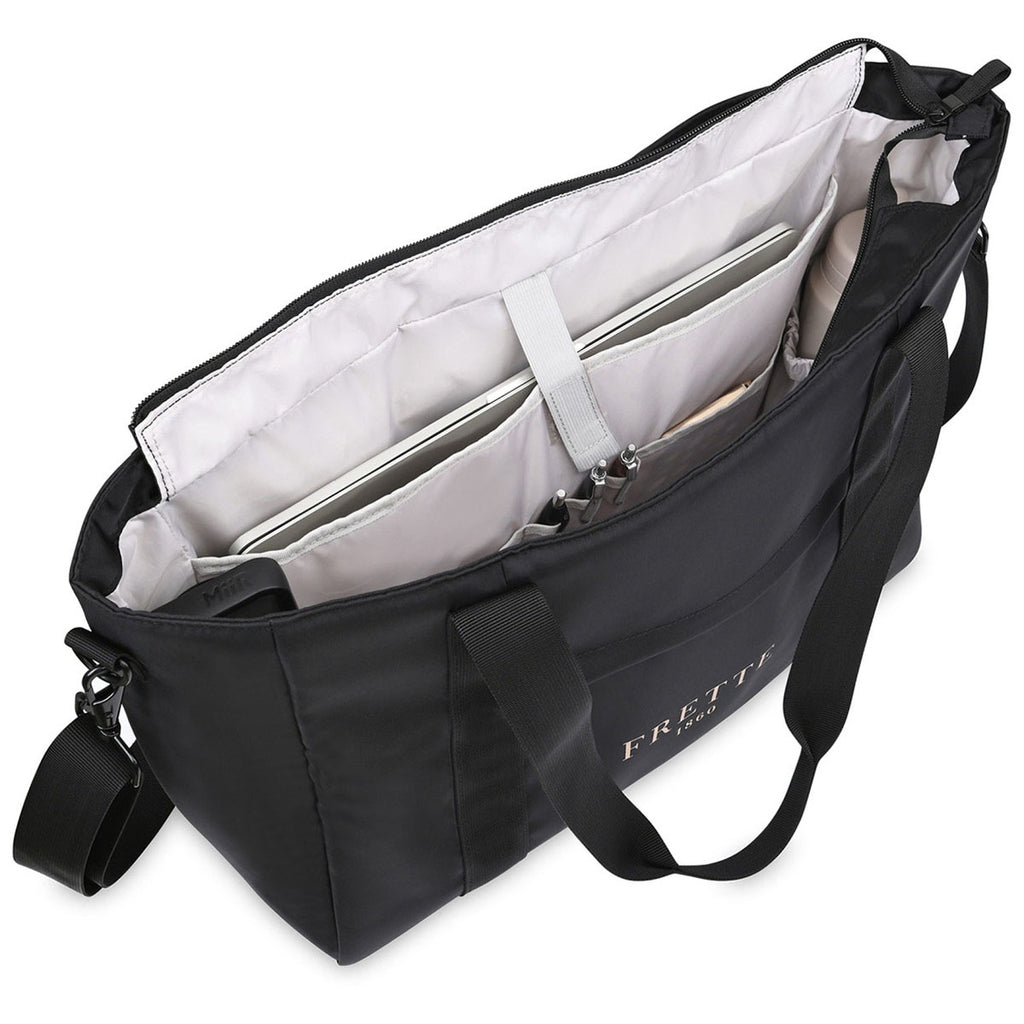Gemline Black Skyler rPET Work to Weekend Laptop Tote