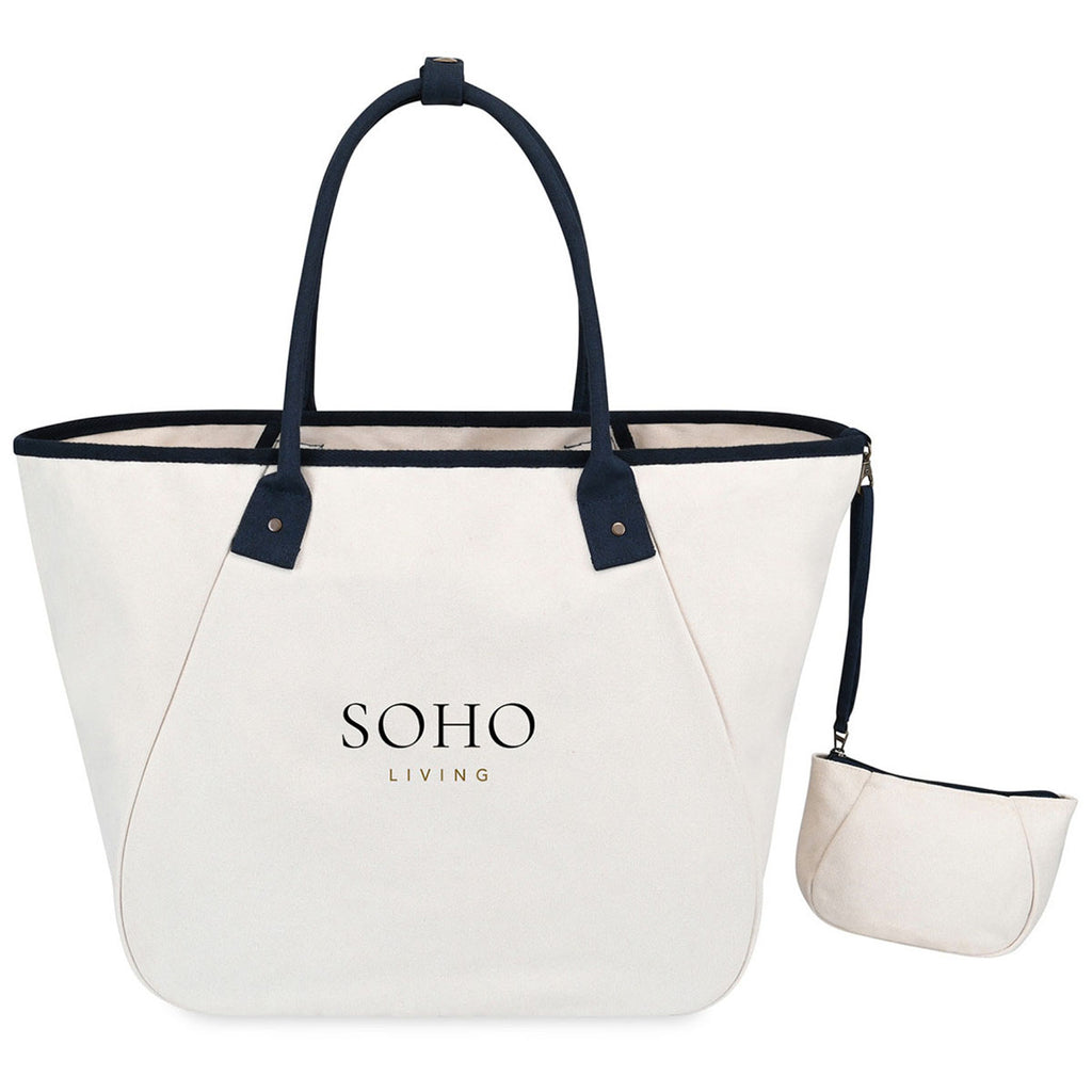 Gemline Navy Market Street Tapered Carryall Tote