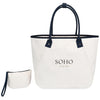 Gemline Navy Market Street Tapered Carryall Tote