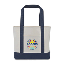 Gemline Navy Large Canvas Tote