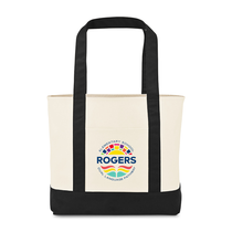 Gemline Black Large Canvas Tote