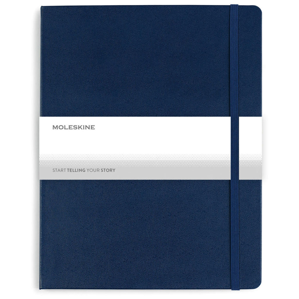 Moleskine Sapphire Blue X-Large Notebook and GO Pen Gift Set