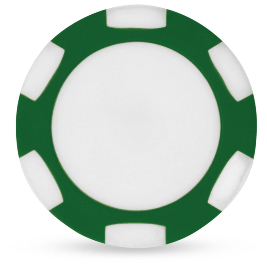 Ahead Green/White Poker Chip with Ball Marker