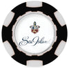 Ahead Black/White Poker Chip with Ball Marker