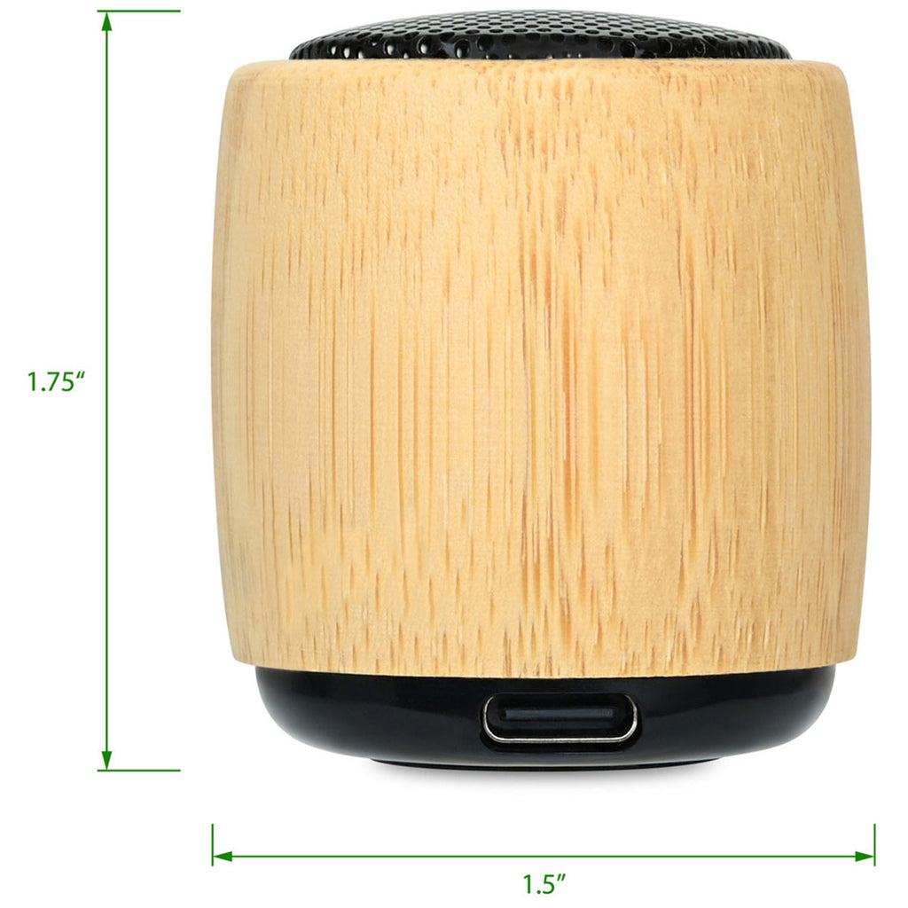 Gemline Bamboo Reed Mini Circle Wireless Speaker