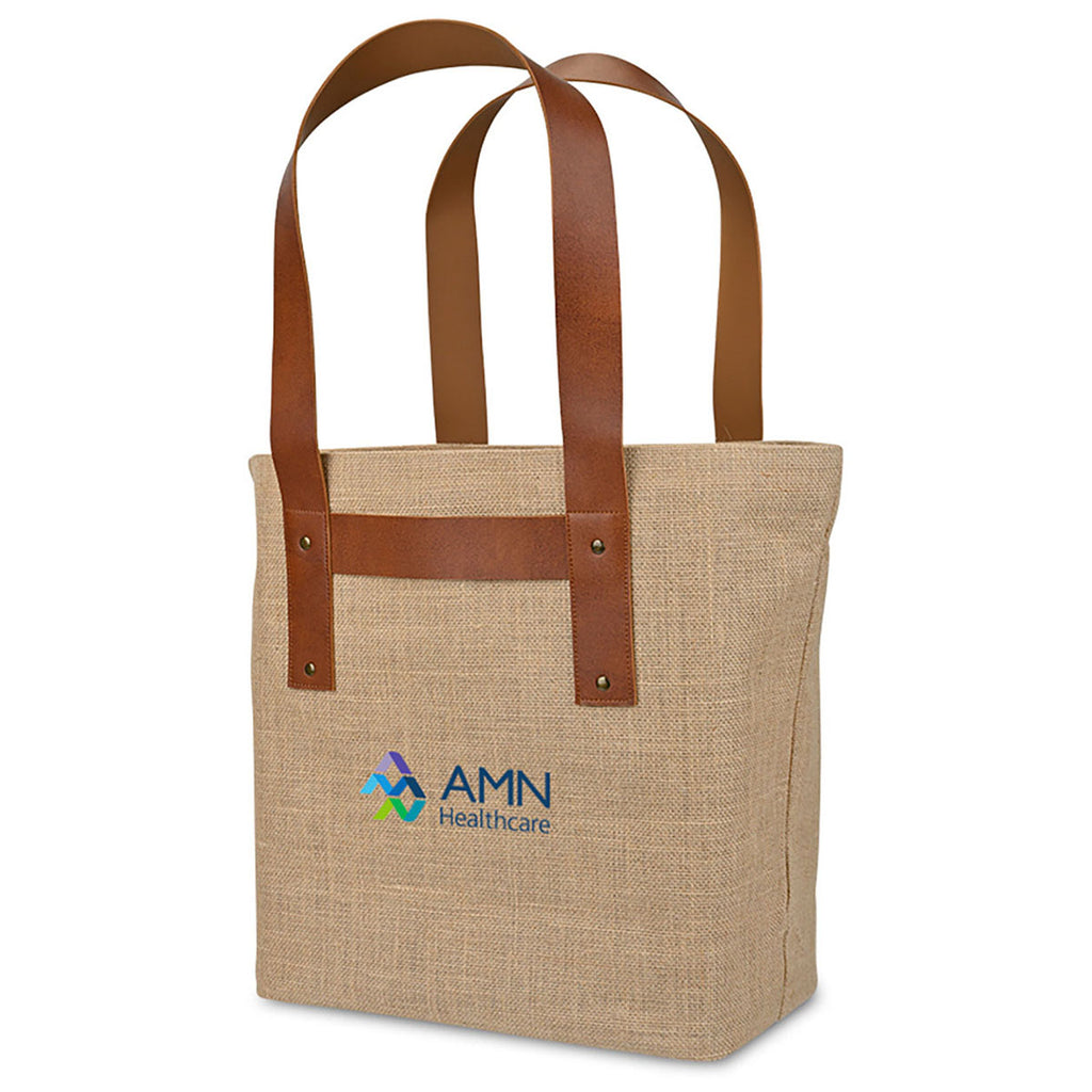 Out of The Woods Natural  Jute T-Strap Tote