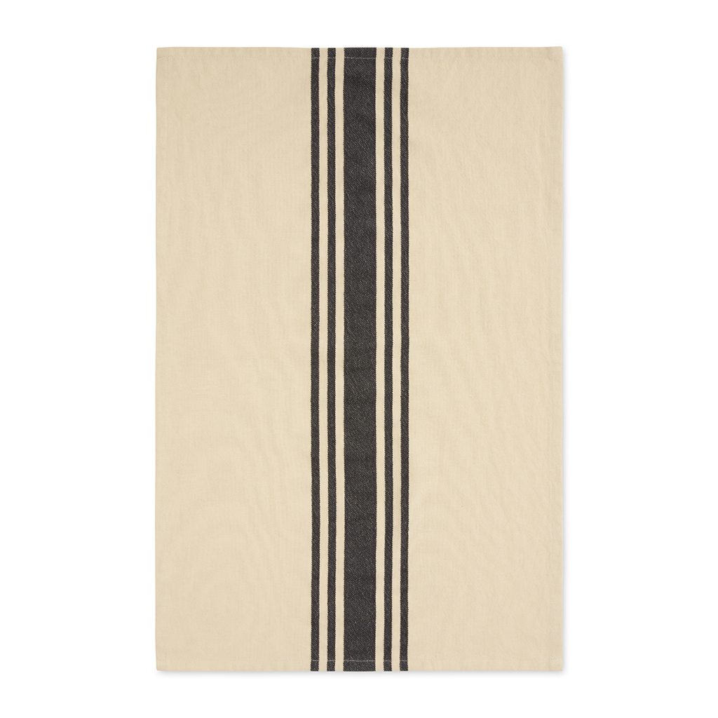 La Cuisine Black Cotton Kitchen Towel