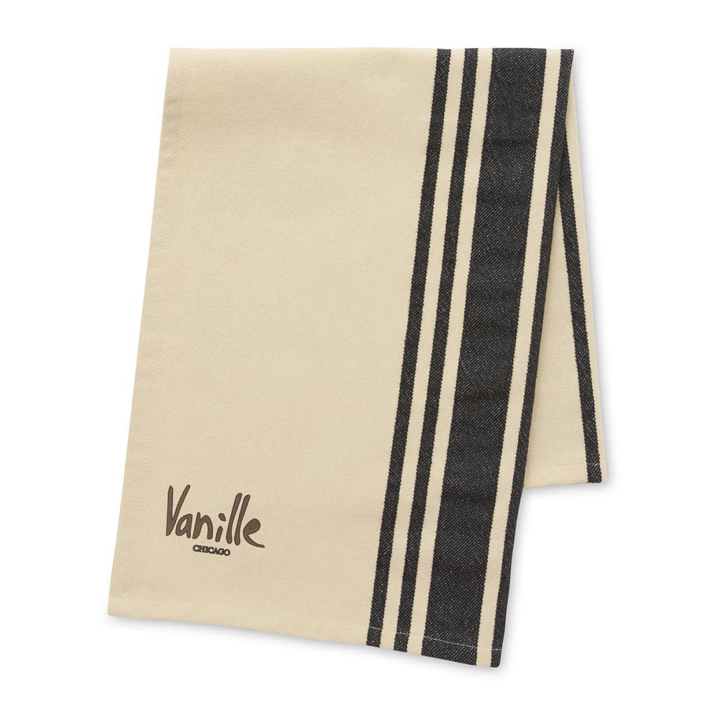 La Cuisine Black Cotton Kitchen Towel