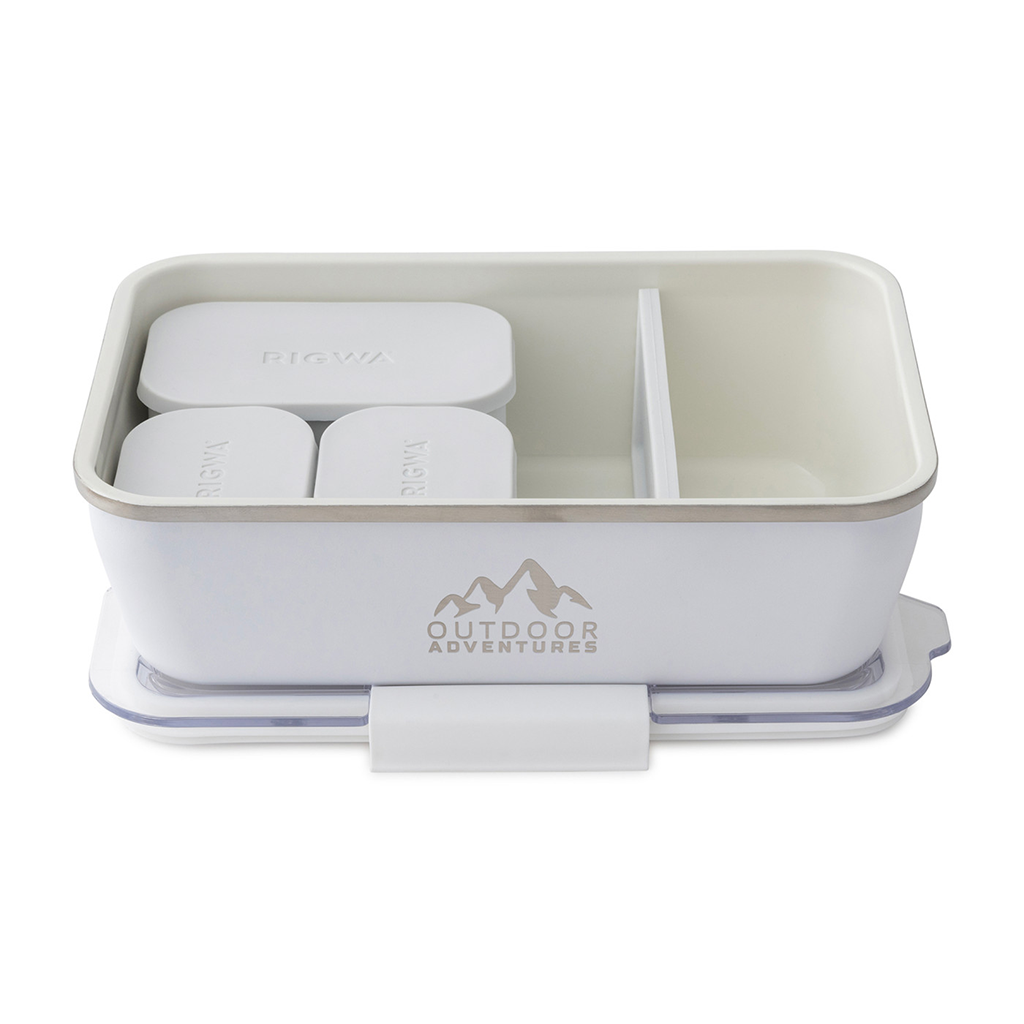 RIGWA White Travel Bento Box 9x6