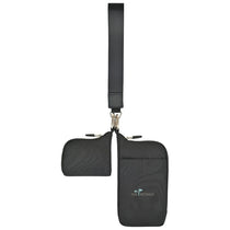 Gemline Black Well Studio Recycled Nylon Dual Pouch Lanyard - AWARE