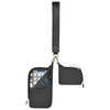 Gemline Black Well Studio Recycled Nylon Dual Pouch Lanyard - AWARE