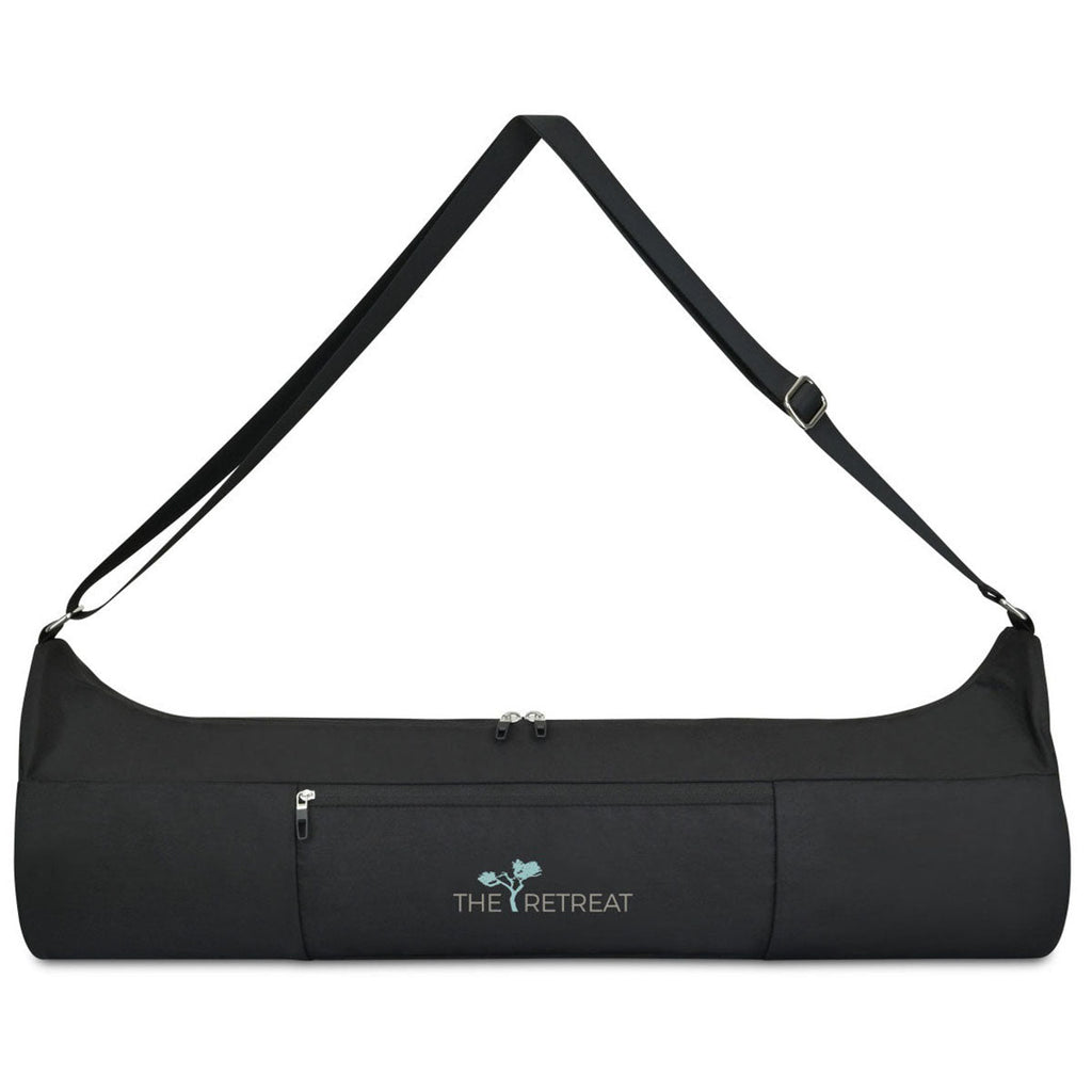 Gemline Black Well Studio Cork Yoga Mat with Bag