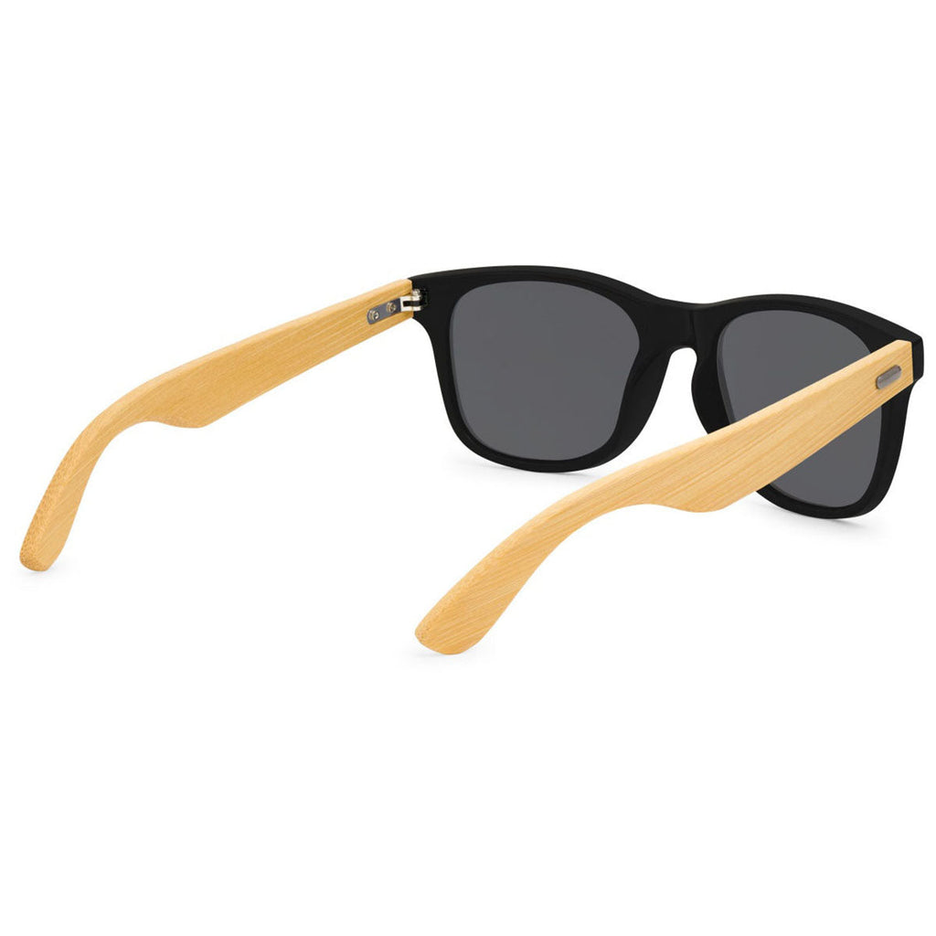 Gemline Black CapeShades Recycled Bamboo Sunglasses Black Frame