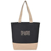Gemline Black Recycled Cotton Canvas Jute Tote - AWARE