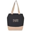 Gemline Black Recycled Cotton Canvas Jute Tote - AWARE