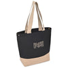 Gemline Black Recycled Cotton Canvas Jute Tote - AWARE