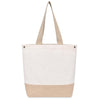 Gemline Natural Recycled Cotton Canvas Jute Tote - AWARE