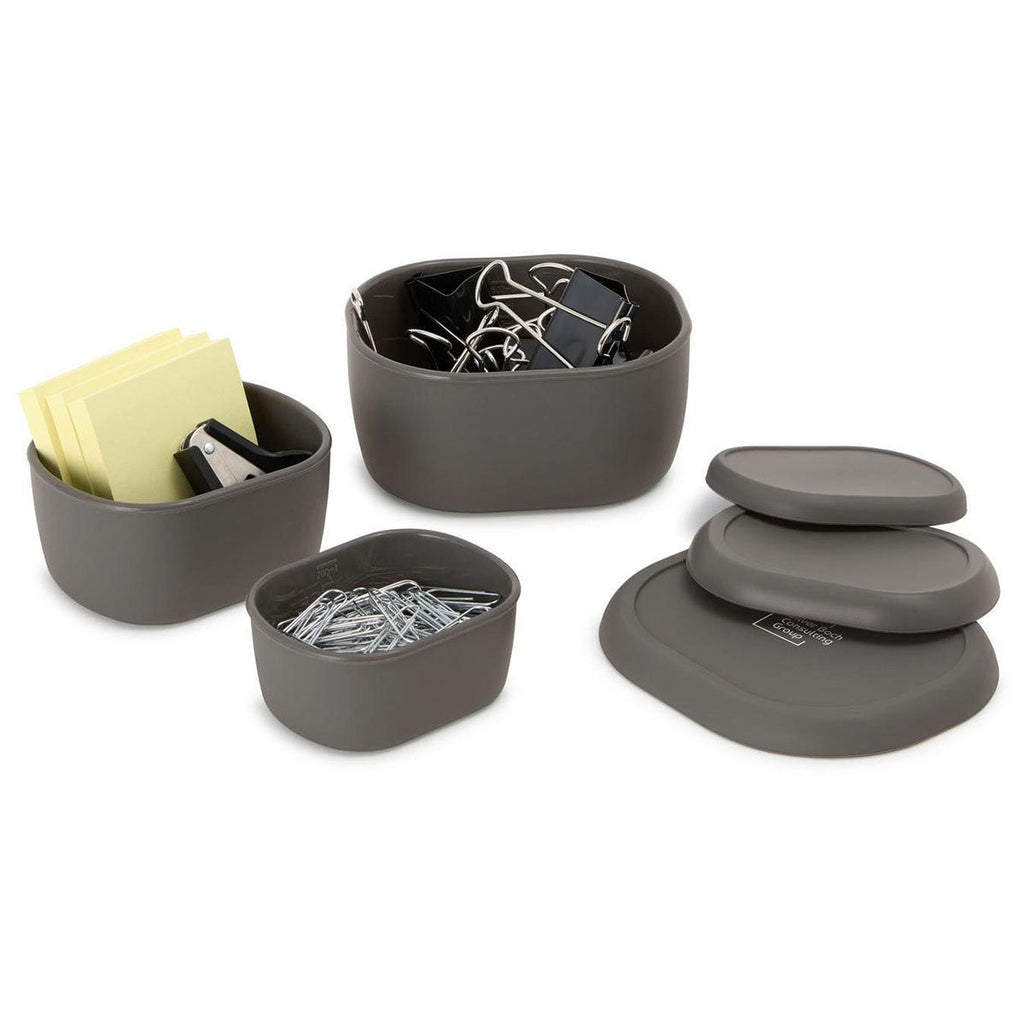 Gemline Charcoal Silicone Storage Container, Set of 3