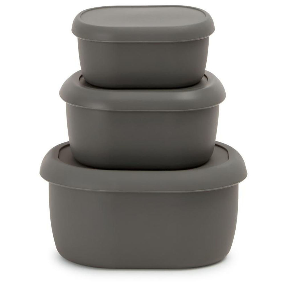 Gemline Charcoal Silicone Storage Container, Set of 3