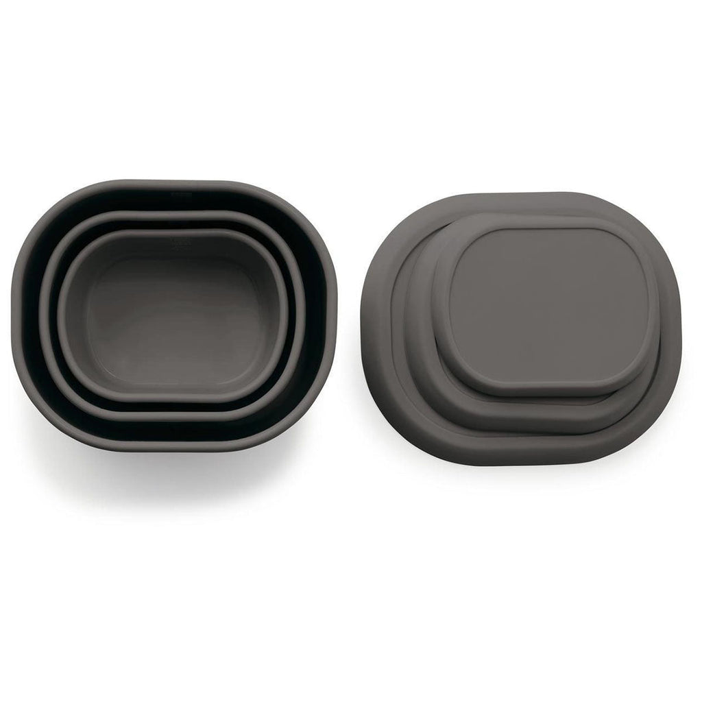 Gemline Charcoal Silicone Storage Container, Set of 3