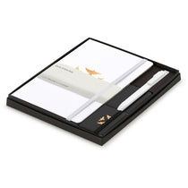 Moleskine White/Black Large Notebook, GO Pen, and Mini Notebook Charm Gift Set