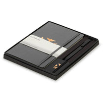 Moleskine Slate Grey/Black Large Notebook, GO Pen, and Mini Notebook Charm Gift Set