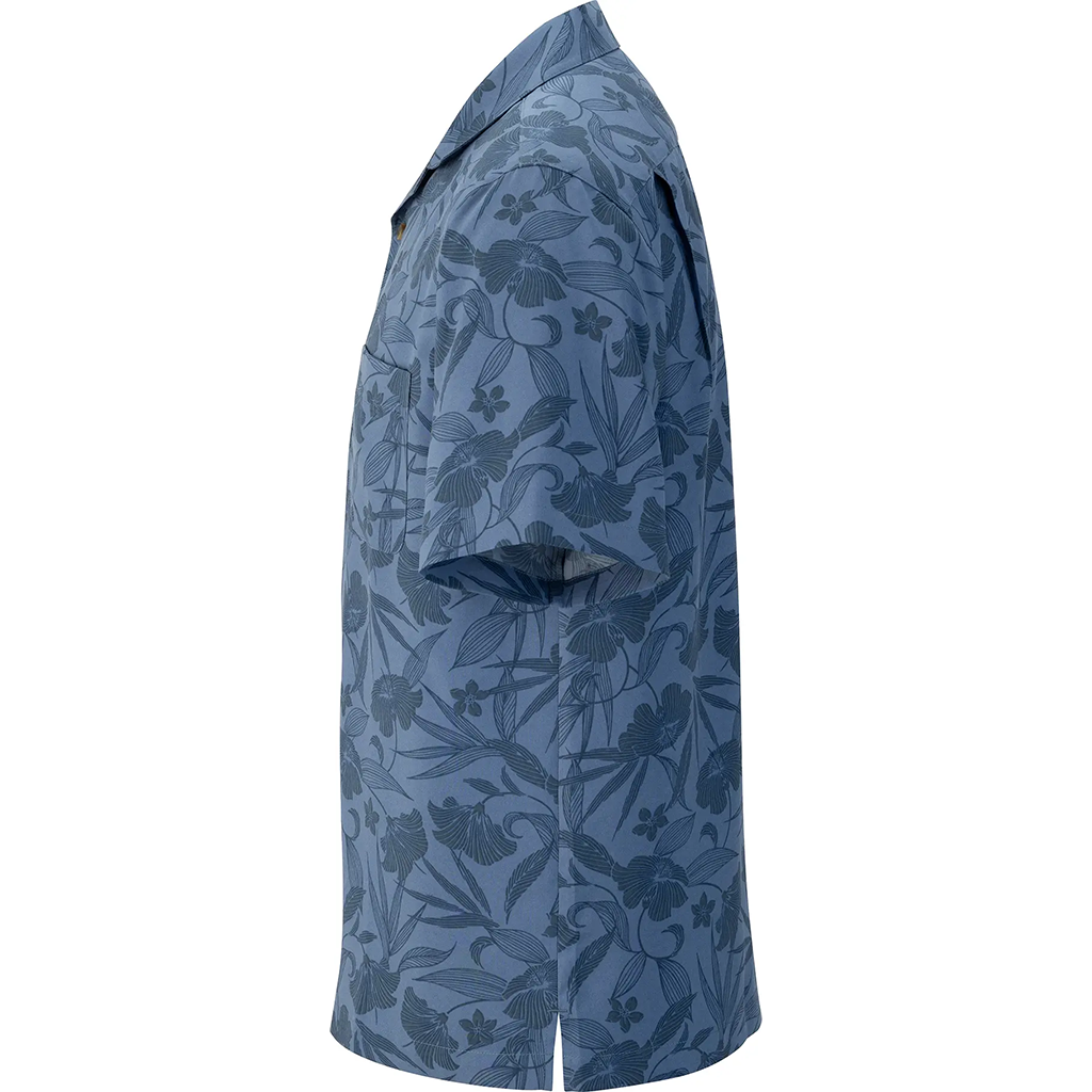 Edwards Unisex Riviera Blue Floral Camp Collar Shirt