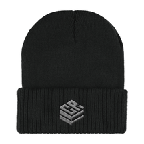 Hit Black Knit Beanie with Cuff