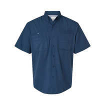 Paragon Men's Navy Hatteras Performance Short Sleeve Fishing Shirt