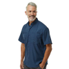 Paragon Men's Navy Hatteras Performance Short Sleeve Fishing Shirt