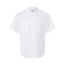 Paragon Men's White Hatteras Performance Short Sleeve Fishing Shirt