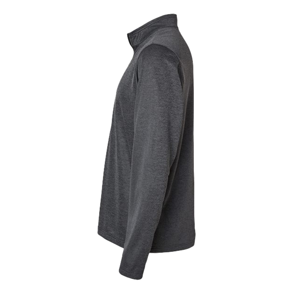 Adidas Men's Grey One Heather Space Dyed Quarter-Zip Pullover