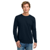 Next Level Men's Midnight Navy Cotton Long Sleeve Tee