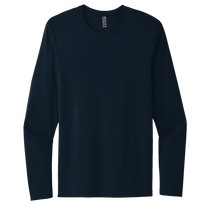 Next Level Men's Midnight Navy Cotton Long Sleeve Tee