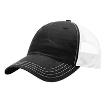 Richardson Black/White Garment Washed Trucker
