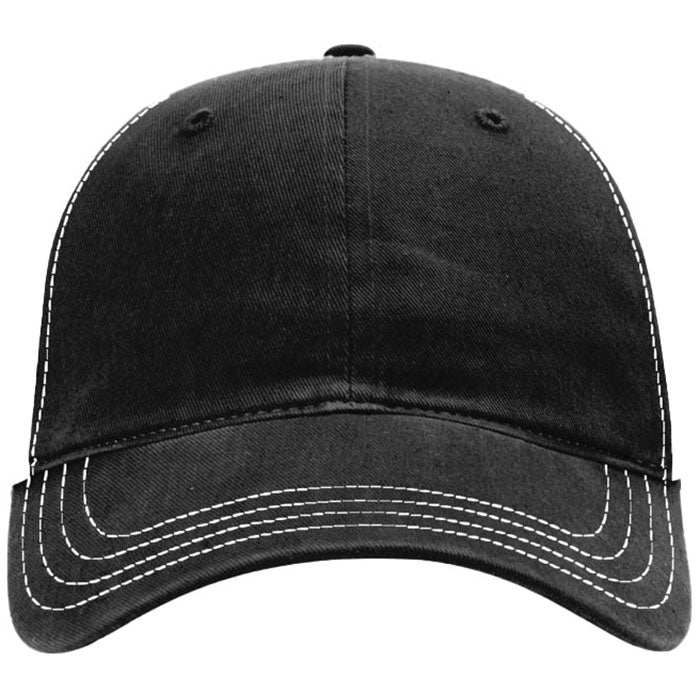 Richardson Black/White Garment Washed Trucker