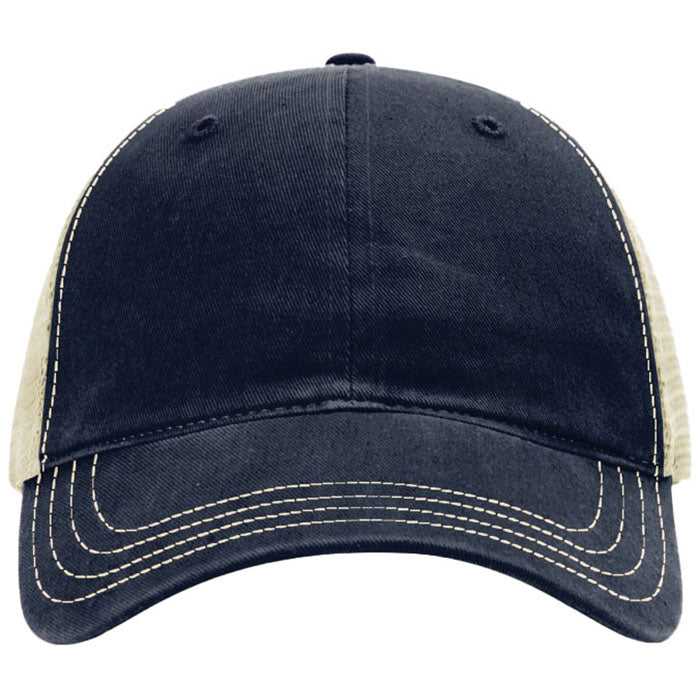 Richardson Navy/Khaki Garment Washed Trucker
