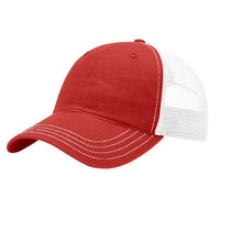Richardson Red/White Garment Washed Trucker
