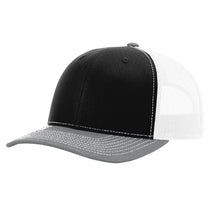 Richardson Black/White/Heather Grey Trucker Cap