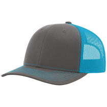 Richardson Charcoal/Neon Blue Trucker Cap