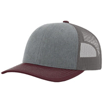 Richardson Heather Grey/Charcoal/Maroon Trucker Cap