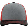 Richardson Heather Grey/Red/Black Trucker Cap