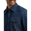 Wrangler Men's Dark Denim Long Sleeve Denim Shirt
