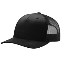 Richardson Black Five-Panel Trucker