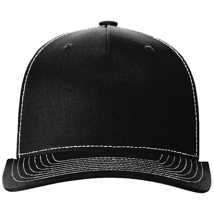 Richardson Black/White Five-Panel Trucker