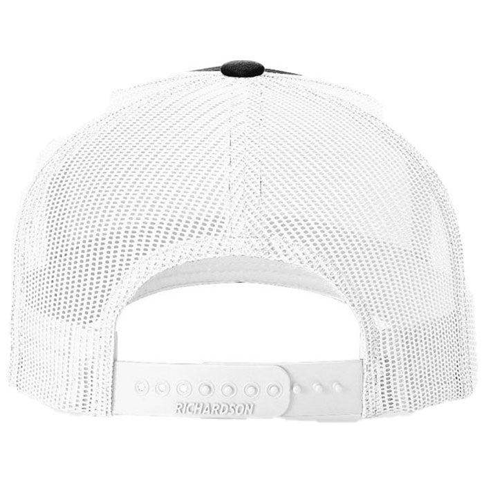 Richardson Black/White Five-Panel Trucker