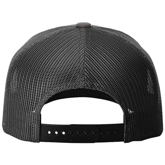 Richardson Charcoal/Black Five-Panel Trucker