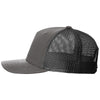 Richardson Charcoal/Black Five-Panel Trucker