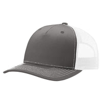 Richardson Charcoal/White Five-Panel Trucker