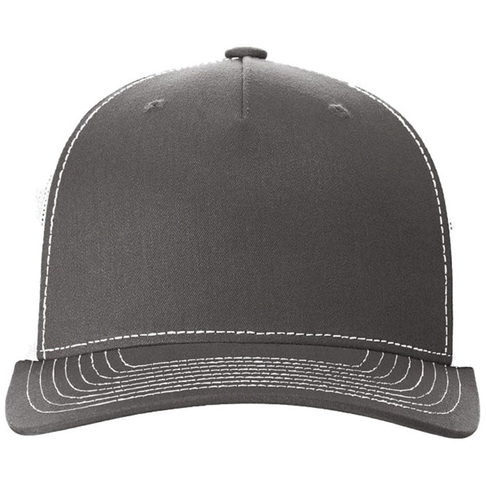 Richardson Charcoal/White Five-Panel Trucker